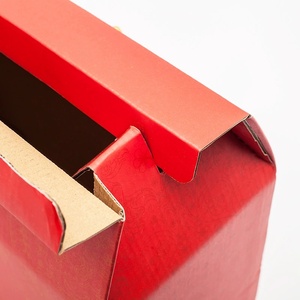 Caja de Regalo Roja de Lujo para el Año Nuevo Chino con Asa para Especialidades Locales, Logotipo Personalizado - Product Image 1