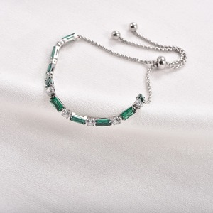 Bracelet coulissant en acier inoxydable avec zircone cubique pour femme, chaîne ajustable, bracelet tennis, bijoux empilables tendance, cadeau - Product Image 4