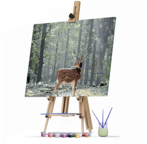 Dipinti a Numeri su Tela Personalizzati con Animali Colorati, <span class=keywords><strong>Cervo</strong></span>, 30x40cm 40x50cm, Vendita all'Ingrosso - Product Image 2