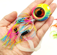 TOPLURE 40g 60g 80g 100g 120g 150g 200g Jig de pêche en mer coulissant en caoutchouc avec jupe Madai luminescente, tête de jig Kabura pour la pêche en bateau