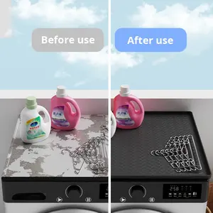 Vente chaude, protection supérieure pour lave-linge et sèche-linge en silicone lavable, tapis de protection anti-poussière en silicone antidérapant - Product Image 3