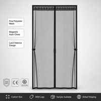 Moustiquaire magnétique toutes saisons pour porte, rideau en nylon anti-insectes pour patio, véranda, maison, avec tailles personnalisables