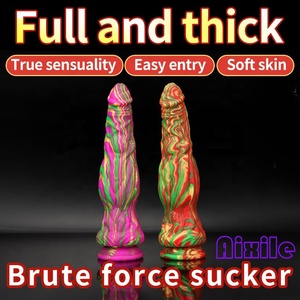 Dildo anale in silicone con ventosa per stimolare vagina e ano, grande plug anale morbido, dilatatore anale, sex toy per donne e uomini - Product Image 1