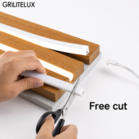 Bande de LED au néon sans zone sombre 12V 24V 120/130LEDs/M 7 W/M lumière continue sans couture en Silicone pour l'éclairage des armoires de cuisine