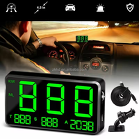 Precio de Fábrica C80 para Todos los Vehículos, Velocímetro Digital Compatible con Pantalla de 4.5 Pulgadas, GPS MPH/KM/H, Pantalla HUD para el Tablero del Automóvil, Color Negro