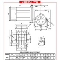 110v 220v 230v 380v 400v 1/8HP réducteur à vis sans fin 60w 5IK60A-CF moteur de contrôleur de vitesse AC
