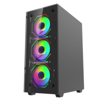 Boîtier acrylique pour smart tv pc, boîte à processeur, design personnalisé, avec ventilateur lcd, verre de température, rgb, diy