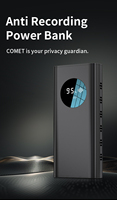 Comet LY20E - Brouilleur audio en plastique - Dispositif anti-enregistrement portable - 15 têtes ultrasoniques - Bloqueur d'enregistrement vocal - Protection de la vie privée