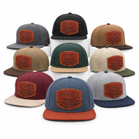 Casquette Snapback en Cuir Personnalisée à Visière Plate, Couronne Texturée, Style Vintage Streetwear, Chapeaux OEM ODM pour Marques de Créateurs à Marque Blanche