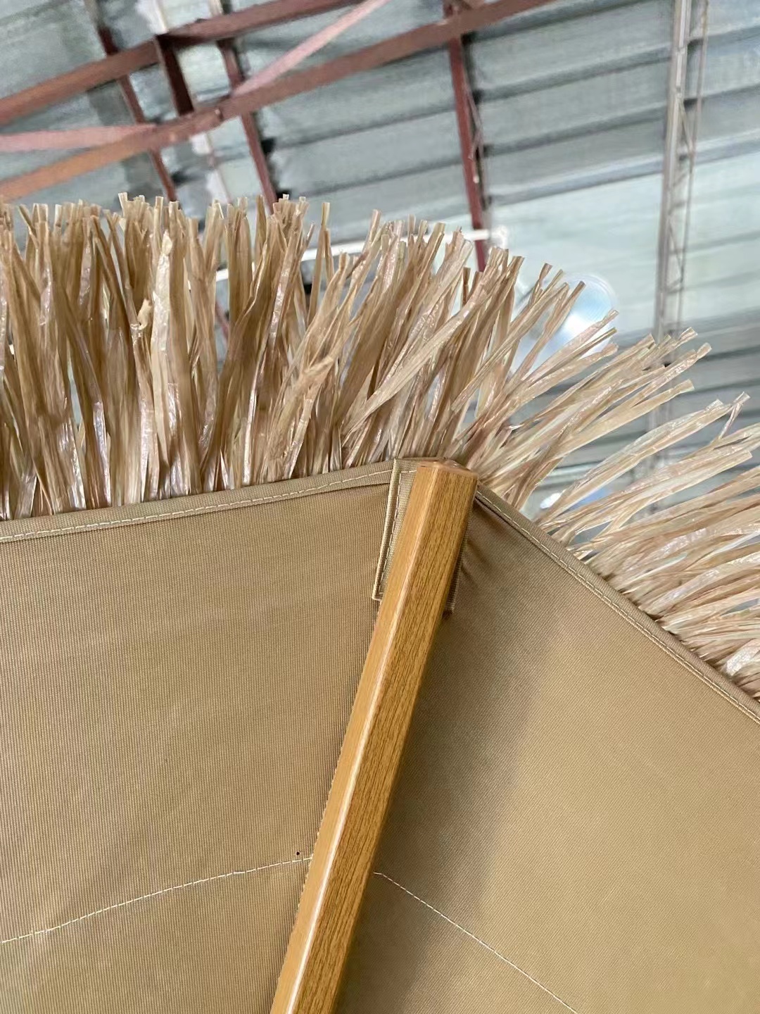 Hot sale outdoor thatch umbrella custom new beach straw umbrella with tassel high-end umbrella
