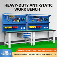 Banc de travail antistatique robuste, table d'opération en acier inoxydable, banc de formation, table d'atelier, table de travail pour moules