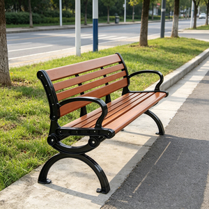 <span class=keywords><strong>Banc</strong></span> en métal d'extérieur, design moderne et durable, pour appartement ou patio, capacité de 2 ou 3 places - Product Image 5