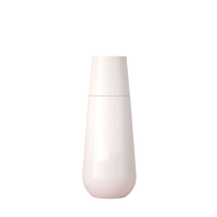 Nouveau Design100ml120ml150ml blanc PET bouteille conique cercle bouteille givré couleur presse mousse pompe bouteille en plastique avec boîte en papier