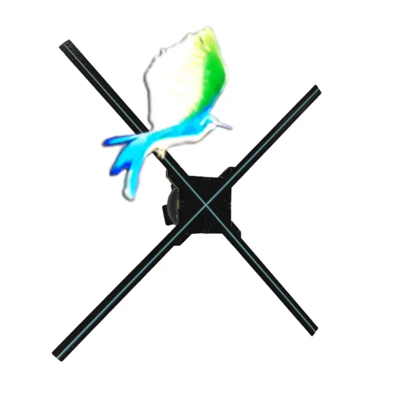 ITATOUCH 4 mulino a vento ventole proiettore 3D ologramma Fan 4K Led olografico pubblicità Display 3D nero Led Video parete interna