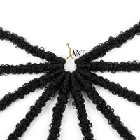 Dreadlock a spirale ricci a bassa temperatura da 22'' in fibra, pre-annodati, per trecce all'uncinetto, per donne nere - Vendita calda