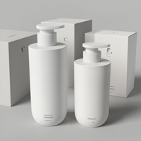 Bouteilles en plastique PET recyclables de 350 ml et 500 ml, personnalisables en couleur, pour sérum, lotion, shampoing et soins de la peau, grande capacité, pour soins de la peau