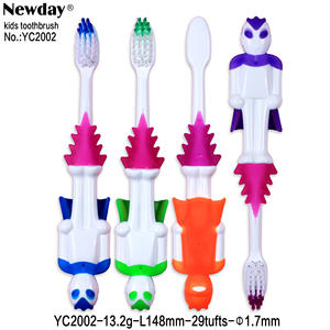 Cepillo de dientes para niños con mango en forma de <span class=keywords><strong>Superman</strong></span> de dibujos animados para bebés y niños Cerdas Súper suaves OEM aceptable - Product Image 4
