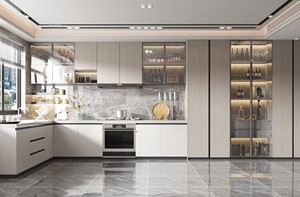 Ensemble de meubles de maison italiens Armoire de <span class=keywords><strong>cuisine</strong></span> en bois et meubles de <span class=keywords><strong>cuisine</strong></span> pour le salon - Product Image 4