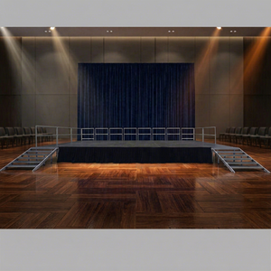 Aluminum Alloy Stage Legs Detachable Platform with Guardrails Four Legs Stage - Product Image 1