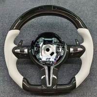 Volant en fibre de carbone forgé sur mesure avec LED pour BMW M3 M4 M5 F80 F82 E90 E91 X5 X6 F16 F10 F30 F32 F36 F60 328i I8 G22