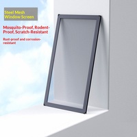 Moustiquaire en treillis d'acier avec cadre en alliage d'aluminium, anti-moustiques, anti-rongeurs, anti-rouille, résistant à la corrosion pour balcon et terrasse