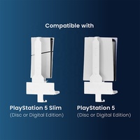Support mural GMA01-PS04 pour PlayStation 5 Slim, console de jeu, accessoires de rangement avec support pour manette et casque