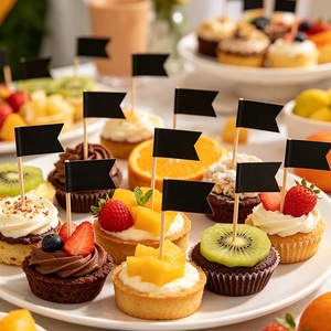 Mini Stecchini Decorativi <span class=keywords><strong>per</strong></span> Buffet, Matrimoni, Frutta, Cupcake, Hamburger, Sandwich, Decorazioni <span class=keywords><strong>per</strong></span> Alimenti, Bandierine <span class=keywords><strong>per</strong></span> Dessert - Product Image 4