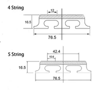 4/5 senar Rosewood Maple Banjo Bridge untuk bagian instrumen musik grosir