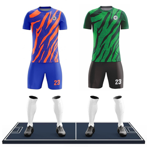 Ensemble de maillots de football sublimés à manches courtes, imprimé géométrique, respirant et anti-transpiration, uniforme unisexe pour adultes - Product Image 6