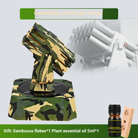 Système d'arme de proximité simulé rotatif à énergie solaire Aromathérapie Monté sur véhicule Parfum Missile Gun Modèle Ornement