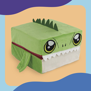 Kid's Plush Dinosaur Pillow <b>Cushion</b> Soft Toy Mat <b>For</b> Children Bedding Decor 2 To 4 Years Unisex Cotton Material - Product Image 1