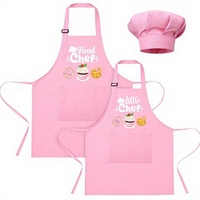 Ensemble tablier et toque de chef personnalisés avec logo pour mère et fille, idéal pour la cuisson, pour enfants et adultes, parfait comme cadeau de cuisine
