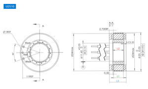 Motor de Torque sin Marco OD25mm Altura10mm Torque0.025NM Motor Rotatorio de Accionamiento Directo para Dispositivos Médicos y Robots - Product Image 6