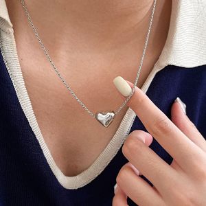 Collar de plata de ley Ruitai S925 con forma de corazón para mujer, uso diario, estilo Ins - Product Image 1