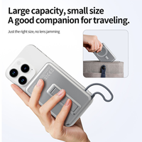 Dernière batterie externe magnétique sans fil 10000 mAh, chargeur rapide 22,5 W avec câble, pack de batterie magnétique avec support pour tous les téléphones