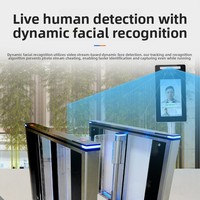 Machine de contrôle d'accès intelligente à reconnaissance faciale pour portes de banque, bureaux, gymnases, avec double passage rapide et verrouillable 304