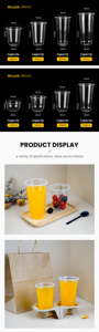 Wholesale Disposable PP 9/12/14/16/20/22/24/32oz Hot and Cold <b>Drinking</b> <b>Plastic</b> Injection Cup with Lid and <b>Straw</b> Customized Logo - Product Image 3