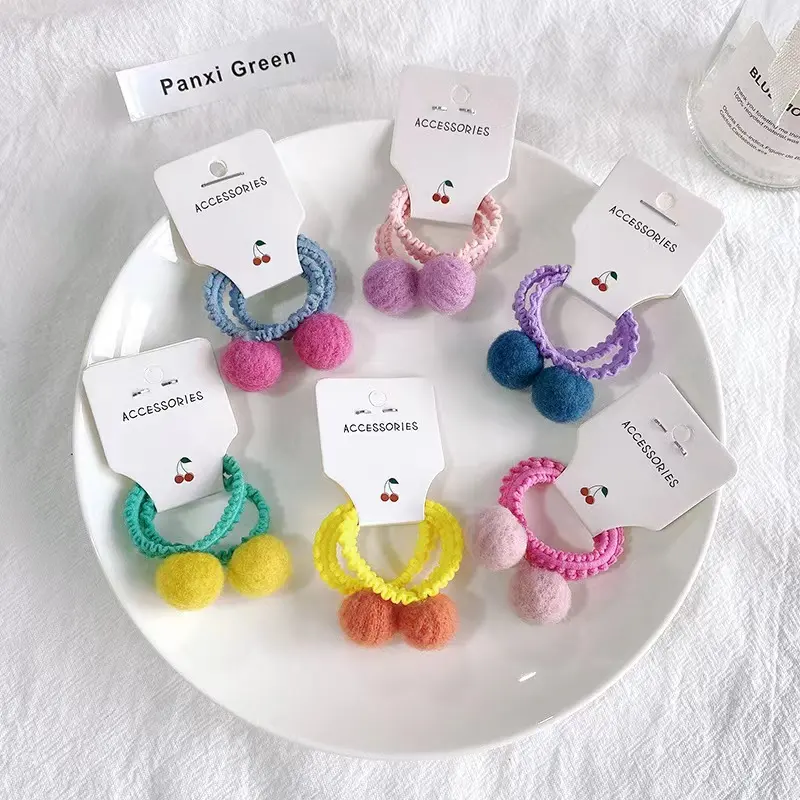 Neue koreanische süße Baby Mädchen Weiche gute elastische Mode Gummiband Bonbon farbe Kinder Haarschmuck Cartoon Haar gummis