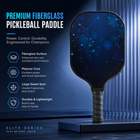 Raquette de pickleball en fibre de verre de qualité supérieure 16 mm, pressée à froid, légère, avec un sweet spot large pour les tournois, vente en gros