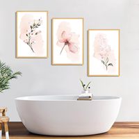 HAOWAI OEM/ODM aquarelle rose fleur plante affiche toile peinture décor à la maison personnalisé mur Art paysage Design oeuvre
