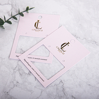 Tarjeta de papel ecológica Embalaje de exhibición de joyas Logotipo estampado dorado Tarjeta de pendiente