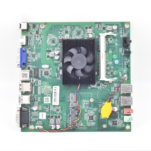 Mini Itx Motherboard Small Board 17*17cm Intel E3950 Quad Core Processor X86 RS232 RJ45 Mini Motherboard with Fan