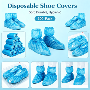 <span class=keywords><strong>Surchaussures</strong></span> <span class=keywords><strong>jetables</strong></span> en CPE avec logo personnalisé, imperméables et <span class=keywords><strong>antidérapantes</strong></span>, vente en gros - Product Image 6