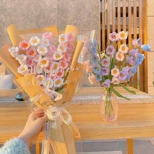 Fleur tricotée personnalisée <span class=keywords><strong>muguet</strong></span> décor à la maison noël <span class=keywords><strong>anniversaire</strong></span> mères saint valentin cadeau crochet <span class=keywords><strong>bouquet</strong></span> <span class=keywords><strong>de</strong></span> fleurs - Product Image 3