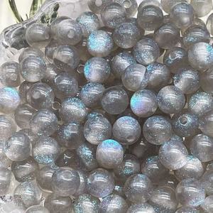 Resin Round <b>Beads</b> 8mm Pink Purple <b>Blue</b> Orange Acrylic Loose <b>Beads</b> For Jewelry Making DIY Crafting Supplies - Product Image 4