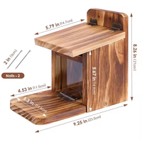 Accessoire de décoration de maison d'alimentation d'écureuil en bois