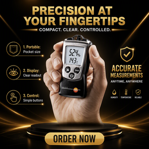 เครื่องวัดความชื้นและอุณหภูมิแบบพกพา TESTO 610 สำหรับงาน HVAC ห้องปฏิบัติการ และคลังสินค้า - Product Image 6