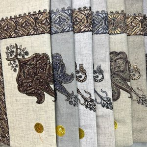 Shemagh Keffiyeh Masar de luxe en polyester, brodé de fleurs, hijab islamique, style Yémen, Jordanie, Arabie Saoudite, 50x50 - Product Image 6