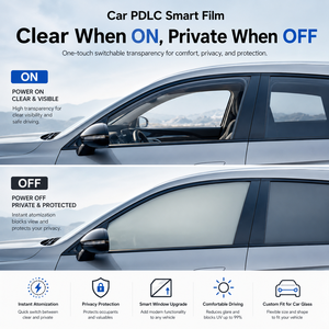 Film intelligent PDLC automobile, film de confidentialité commutable pour vitres de voiture, film à gradation électrique pour vitres latérales et arrière, <span class=keywords><strong>kit</strong></span> <span class=keywords><strong>sur</strong></span> <span class=keywords><strong>mesure</strong></span> OEM - Product Image 3