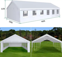TUOYE, Meilleur Prix, Tente Chapiteau de Réception Blanche 20x40 pieds, Grande Marquee Extérieure pour Mariages, Cérémonies Religieuses et Événements de Plus de 100 Personnes